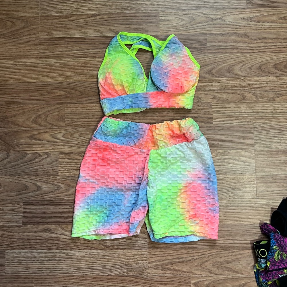 Biker short set with bra